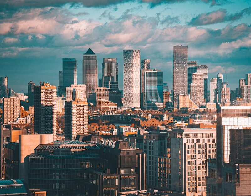 City Architecture - Gorgeous view of London's modern skyline with ic #11329958