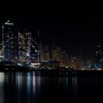 City Architecture - Captivating night view of Dubai's skyline reflec #1468094