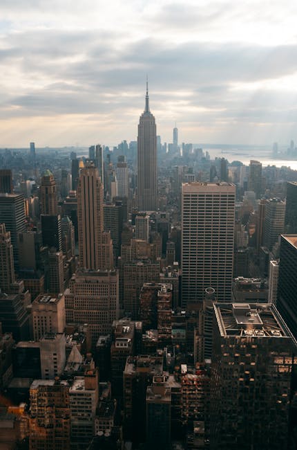 City Architecture - Breathtaking view of New York City skyline featu #15565076