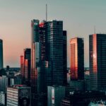 City Architecture - A stunning view of Warsaw's modern office buildi #17071359