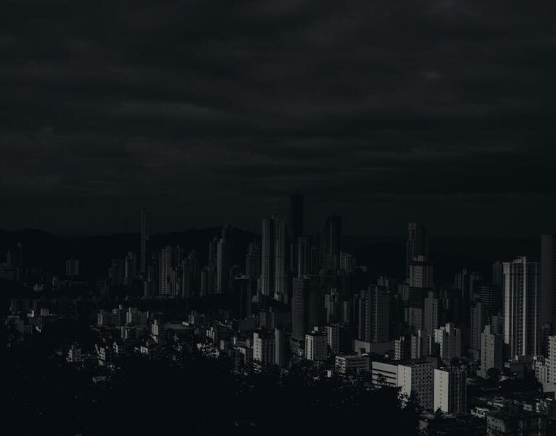City Architecture - Dark and moody cityscape image showcasing skyscr #1787044