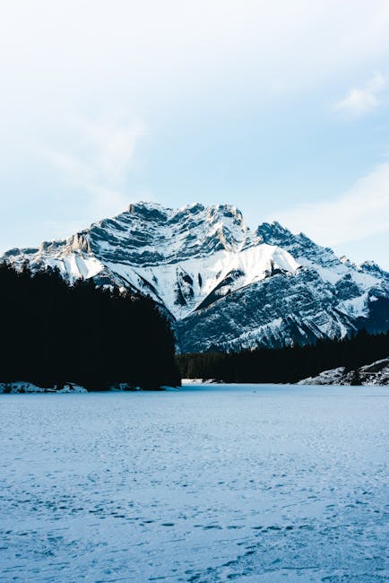 Mountain Landscapes - Stunning view of snow-capped mountains in Banff, #20148551