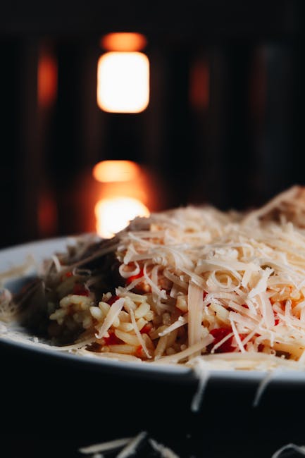 Food Aesthetics - Close-up of a delicious risotto with grated chee #21821603