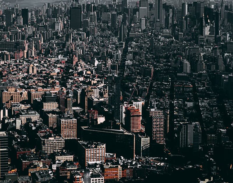 City Architecture - A stunning aerial shot of Manhattan's skyscraper #2326808