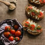Food Aesthetics - Delicious multi-grain bread with cheese, tomatoe #30876303