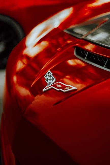 Luxury Cars - Bold red sports car with a sleek iconic emblem, #31727904