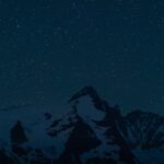Mountain Landscapes - Beautiful starry night sky above snowy mountain #33600755