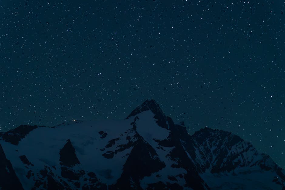 Mountain Landscapes - Beautiful starry night sky above snowy mountain #33600755