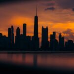 City Architecture - Stunning silhouette of the Chicago skyline with #33927958