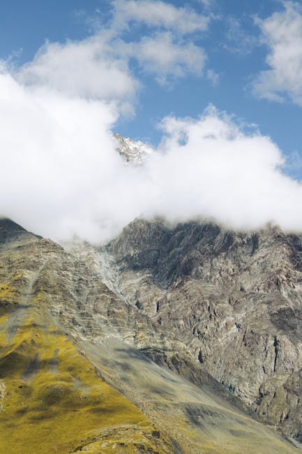 Mountain Landscapes - Breathtaking view of Kazbegi Mountains in Georgi #33991809