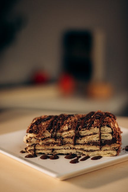 Food Aesthetics - Indulge in a mouthwatering layered chocolate pas #34159028