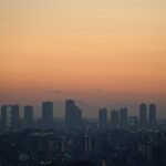 City Architecture - Stunning view of Tokyo skyscrapers silhouetted a #34963057