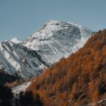 Mountain Landscapes - Beautiful snow-capped mountain surrounded by aut #35116850