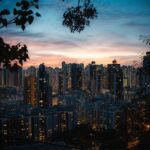 City Architecture - Captivating view of Hong Kong's skyline with vib #36024146