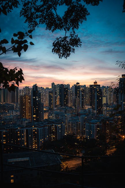 City Architecture - Captivating view of Hong Kong's skyline with vib #36024146