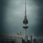 City Architecture - Iconic view of Kuwait's Liberation Tower under d #36143220