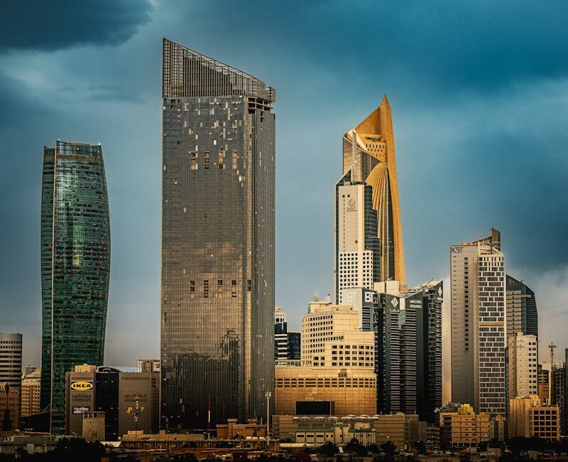 City Architecture - Stunning view of Kuwait City skyline with distin #36333275