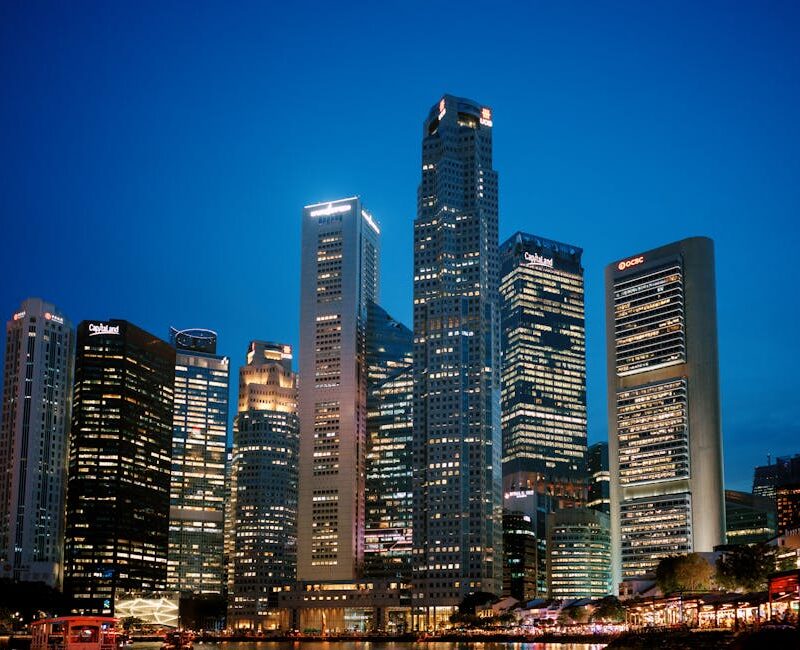 City Architecture - Stunning view of Singapore's financial district #36616832